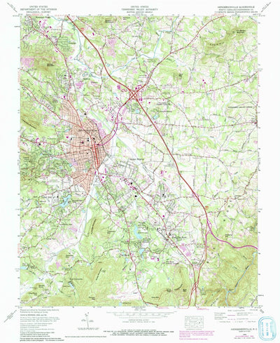 United States Geological Survey Hendersonville, NC (1965, 24000-Scale) digital map
