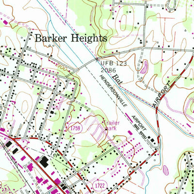 United States Geological Survey Hendersonville, NC (1965, 24000-Scale) digital map
