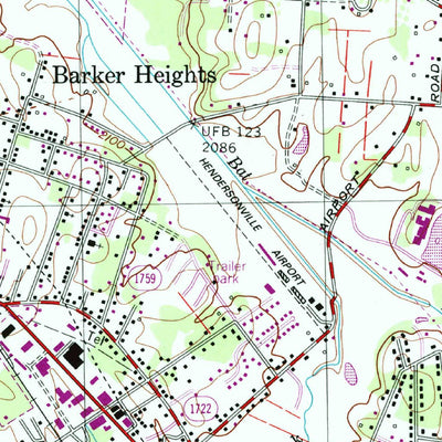 United States Geological Survey Hendersonville, NC (1997, 24000-Scale) digital map