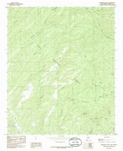 United States Geological Survey Hendricks Peak, NM (1985, 24000-Scale) digital map