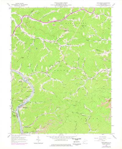 United States Geological Survey Henlawson, WV (1963, 24000-Scale) digital map