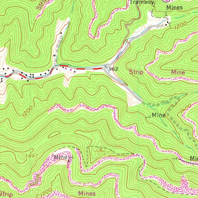 United States Geological Survey Henlawson, WV (1963, 24000-Scale) digital map