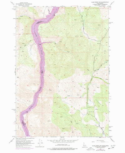 United States Geological Survey Henley Basin, ID-OR (1952, 24000-Scale) digital map