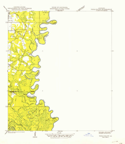 United States Geological Survey Henleyfield, MS-LA (1942, 31680-Scale) digital map