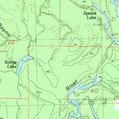United States Geological Survey Henleyfield, MS-LA (1983, 24000-Scale) digital map