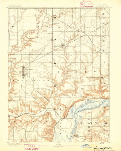 United States Geological Survey Hennepin, IL (1893, 62500-Scale) digital map