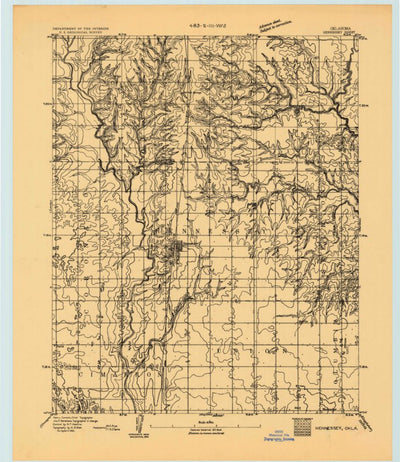 United States Geological Survey Hennessey, OK (1893, 62500-Scale) digital map