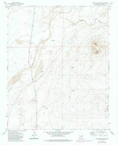 United States Geological Survey Hennessy Buttes, AZ (1972, 24000-Scale) digital map