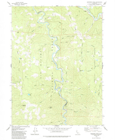 United States Geological Survey Hennessy Peak, CA (1979, 24000-Scale) digital map
