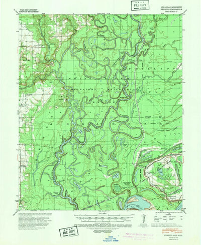 United States Geological Survey Henrico, AR-MS (1939, 62500-Scale) digital map