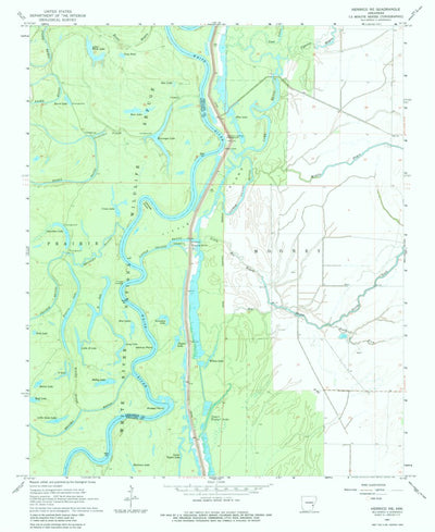United States Geological Survey Henrico NE, AR (1967, 24000-Scale) digital map