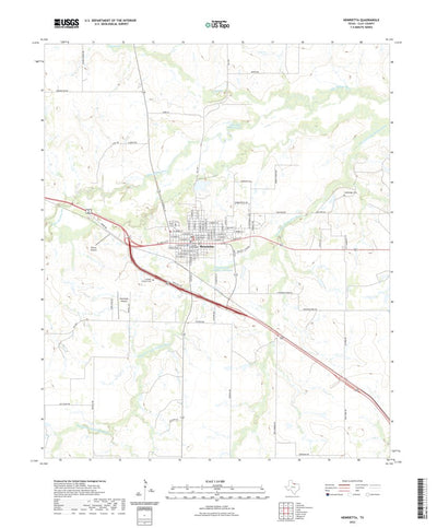 United States Geological Survey Henrietta, TX (2022, 24000-Scale) digital map