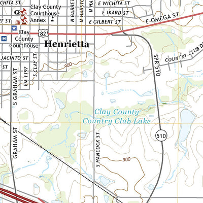 United States Geological Survey Henrietta, TX (2022, 24000-Scale) digital map