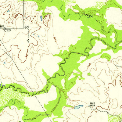 United States Geological Survey Henrietta, TX-OK (1956, 62500-Scale) digital map