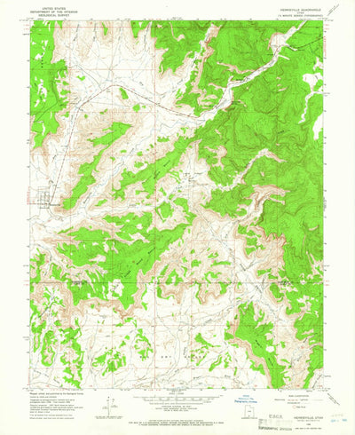 United States Geological Survey Henrieville, UT (1964, 24000-Scale) digital map