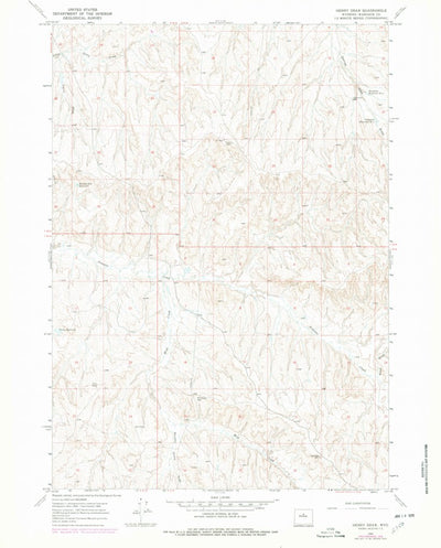 United States Geological Survey Henry Draw, WY (1966, 24000-Scale) digital map