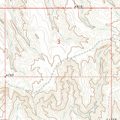 United States Geological Survey Henry Draw, WY (1966, 24000-Scale) digital map