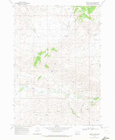 United States Geological Survey Henry Gulch, MT (1968, 24000-Scale) digital map
