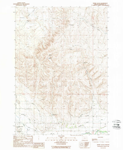 United States Geological Survey Henry Gulch, OR (1988, 24000-Scale) digital map