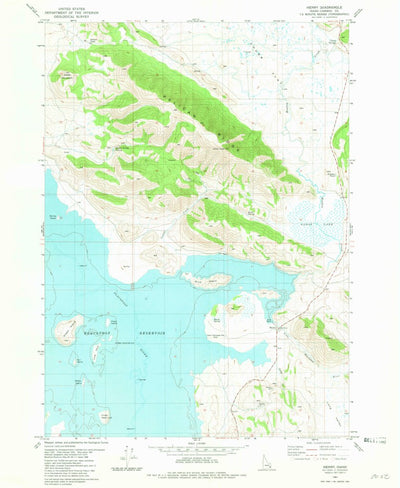 United States Geological Survey Henry, ID (1981, 24000-Scale) digital map