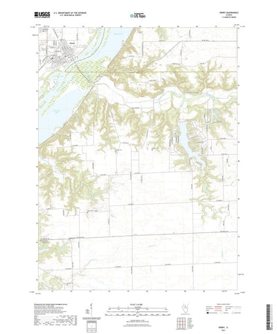 United States Geological Survey Henry, IL (2021, 24000-Scale) digital map