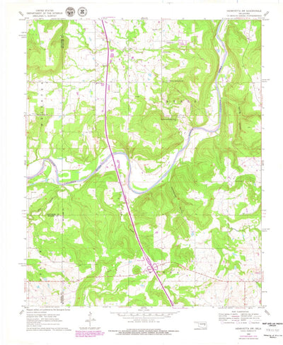 United States Geological Survey Henryetta SW, OK (1962, 24000-Scale) digital map
