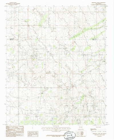 United States Geological Survey Henshaw Tank, NM (1985, 24000-Scale) digital map