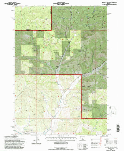United States Geological Survey Hensley Butte, OR (1992, 24000-Scale) digital map