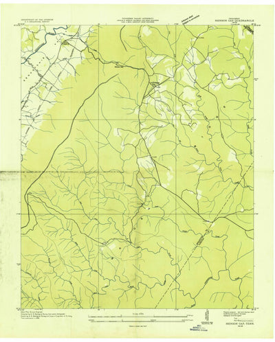 United States Geological Survey Henson Gap, TN (1936, 24000-Scale) digital map