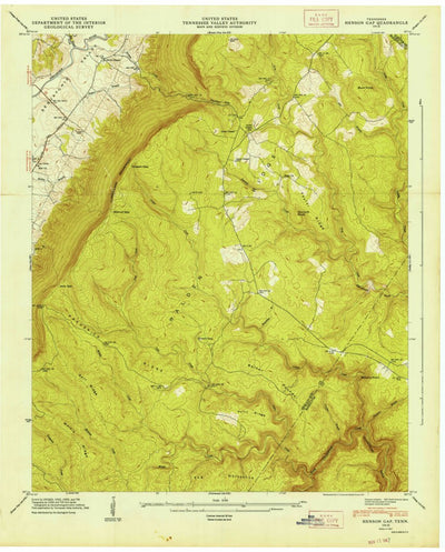 United States Geological Survey Henson Gap, TN (1947, 24000-Scale) digital map