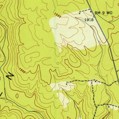 United States Geological Survey Henson Gap, TN (1947, 24000-Scale) digital map