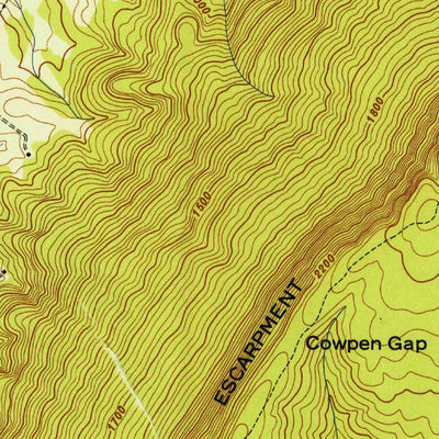 United States Geological Survey Henson Gap, TN (1947, 24000-Scale) digital map