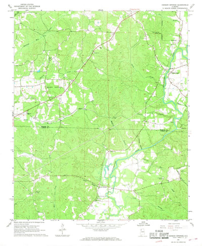 United States Geological Survey Henson Springs, AL (1967, 24000-Scale) digital map