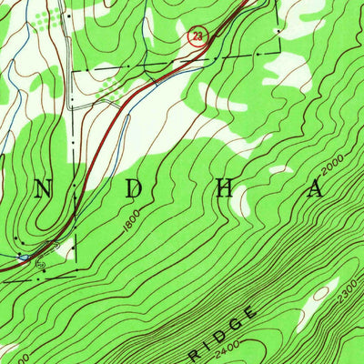 United States Geological Survey Hensonville, NY (1945, 24000-Scale) digital map
