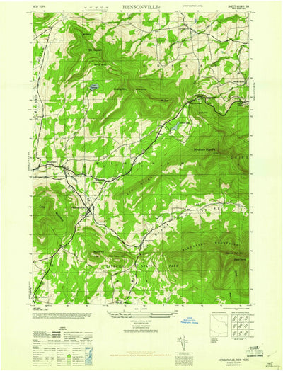 United States Geological Survey Hensonville, NY (1946, 24000-Scale) digital map