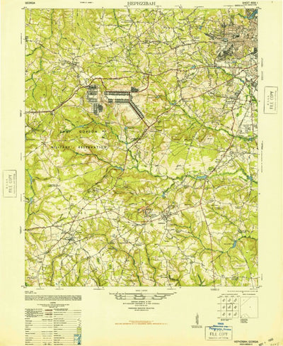 United States Geological Survey Hephzibah, GA (1948, 62500-Scale) digital map