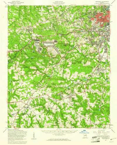 United States Geological Survey Hephzibah, GA (1957, 62500-Scale) digital map