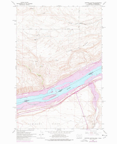 United States Geological Survey Heppner Junction, OR-WA (1962, 24000-Scale) digital map