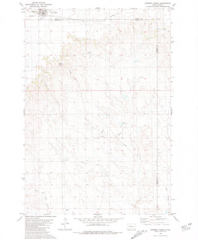 United States Geological Survey Herbert Creek, SD (1981, 24000-Scale) digital map
