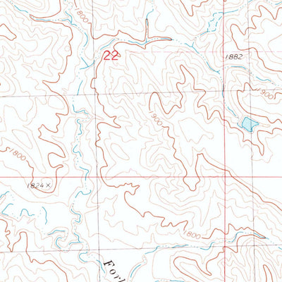 United States Geological Survey Herbert Creek SW, SD (1981, 24000-Scale) digital map