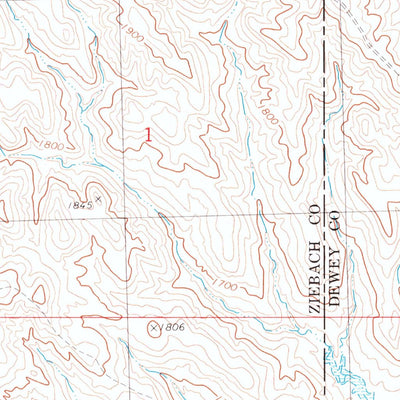 United States Geological Survey Herbert Creek SW, SD (1981, 24000-Scale) digital map