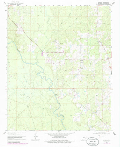 United States Geological Survey Herbine, AR (1970, 24000-Scale) digital map