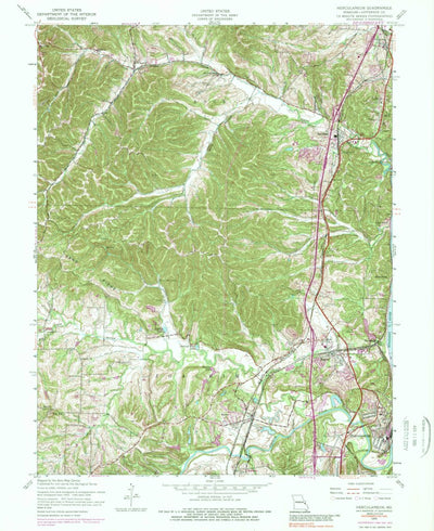 United States Geological Survey Herculaneum, MO (1954, 24000-Scale) digital map