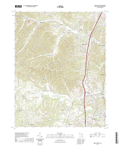 United States Geological Survey Herculaneum, MO (2021, 24000-Scale) digital map