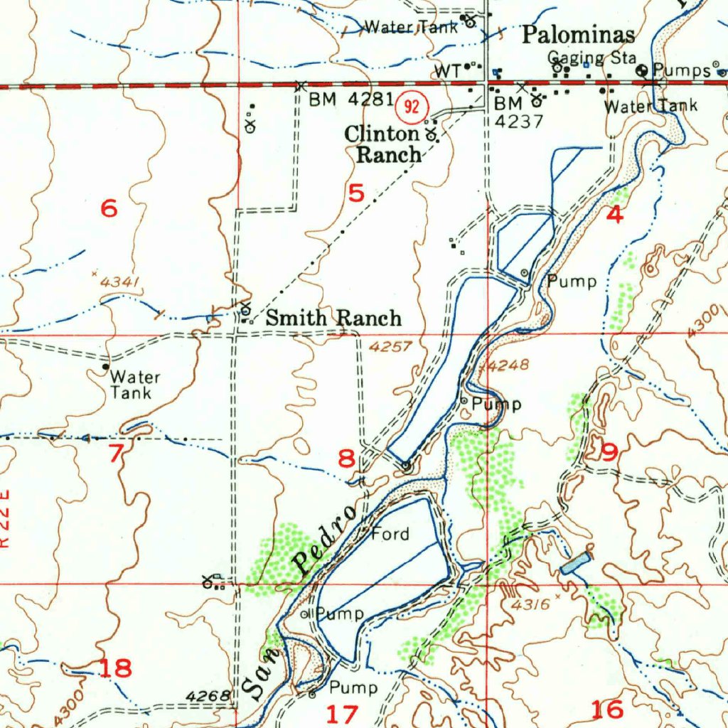 Hereford, AZ (1952, 62500-Scale) Map by United States Geological Survey ...