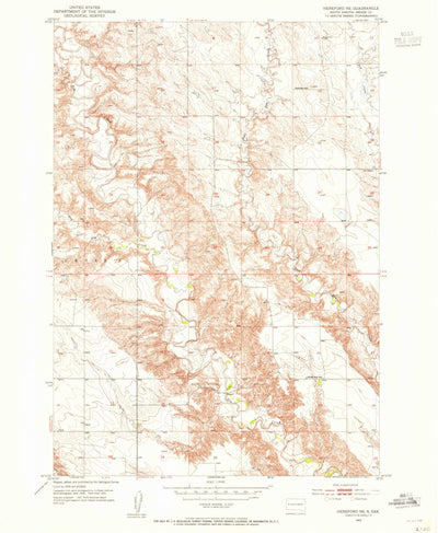 United States Geological Survey Hereford NE, SD (1953, 24000-Scale) digital map