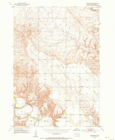 United States Geological Survey Hereford, SD (1953, 24000-Scale) digital map