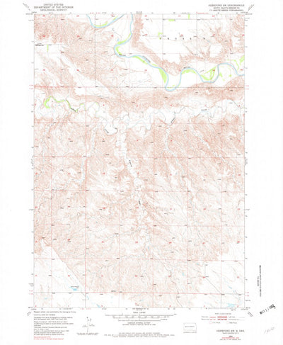 United States Geological Survey Hereford SW, SD (1953, 24000-Scale) digital map