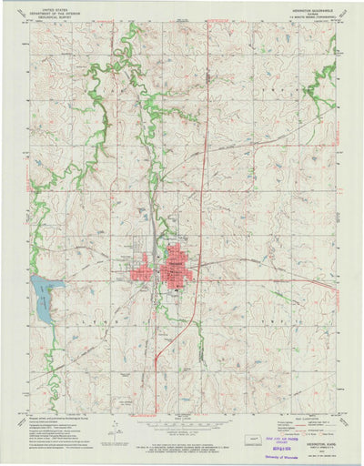 United States Geological Survey Herington, KS (1972, 24000-Scale) digital map