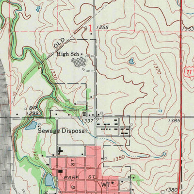 United States Geological Survey Herington, KS (1972, 24000-Scale) digital map